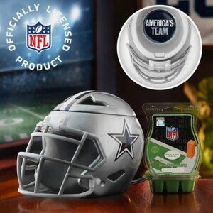 Scentsy NFL Dallas Cowboys Football Helmet FULL SIZE Warmer + 1 Wax NEW IN BOX